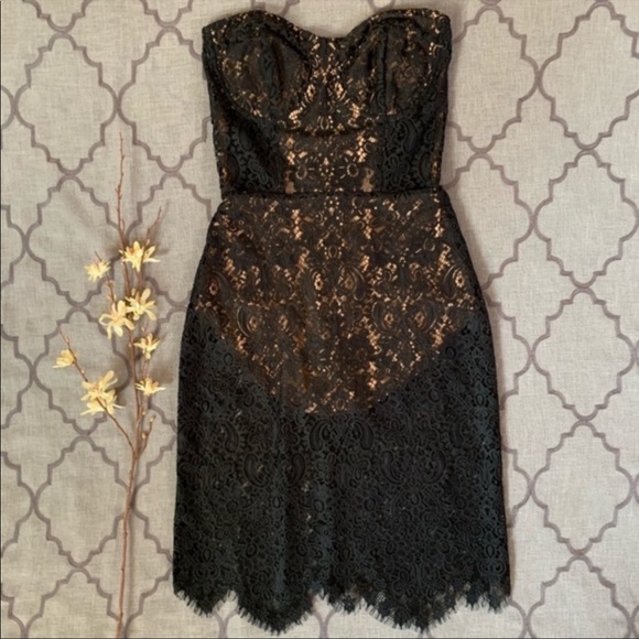 Epic For Love And Lemons Uber-Feminine & Romantic & Sexy Strapless Dress - Picture 2 of 16